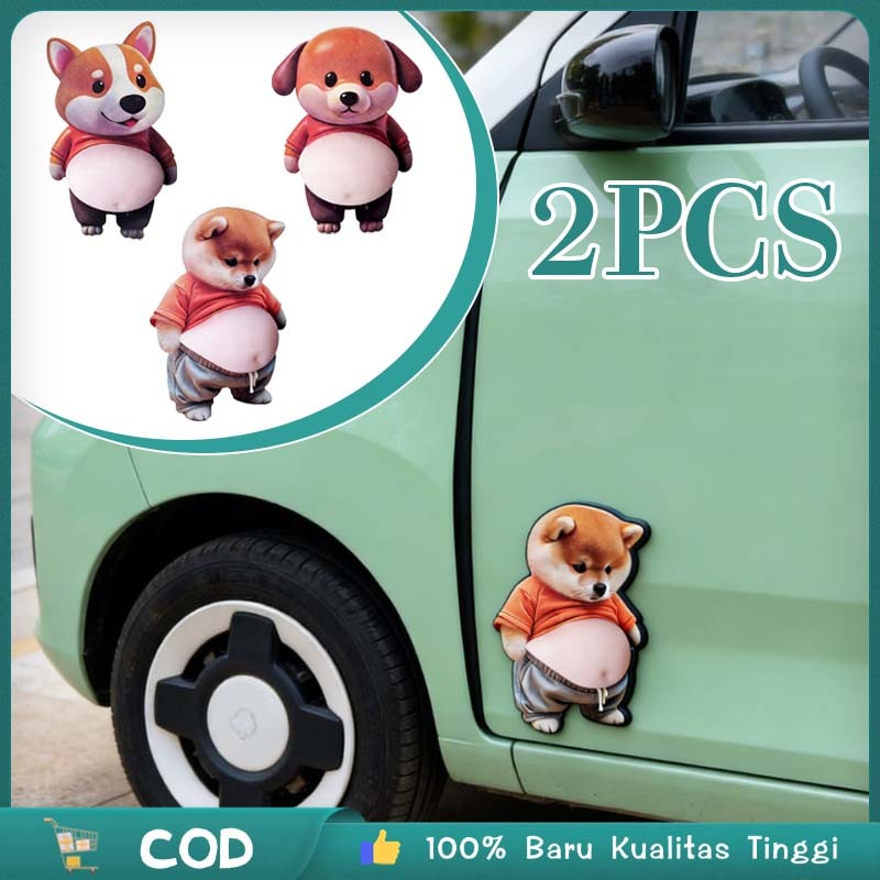 2pcs Mainan Stress Relief Lucu Strip Pelindung Bokong Pita Anti-tabrakan Sepeda Motor Mobil Listrik 