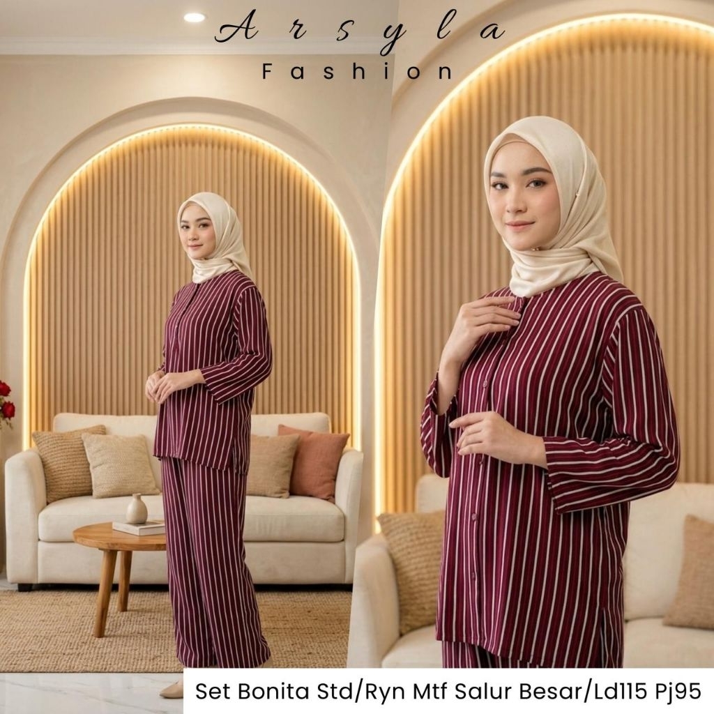 SETELAN/ONESET RAYON PREMIUM BONITA DAN ALEA SET ARSYLA FASHION