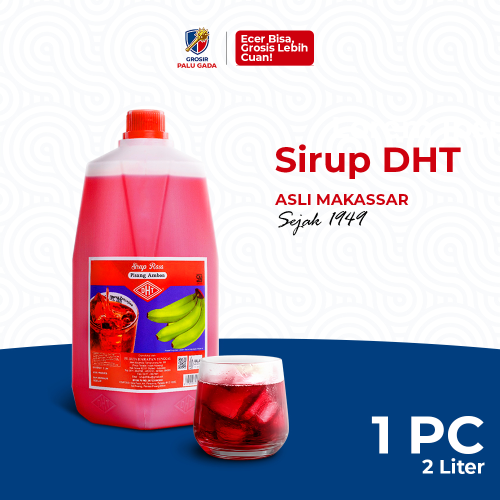 PALUBUTUNG - Sirup DHT Pisang Ambon Asli Makassar 2 Liter - Sirup Pisang Ambon Khas Makassar