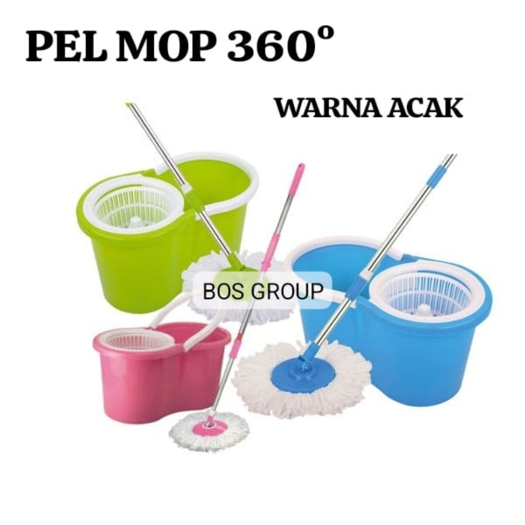 PEL LANTAI MOP STAINLESS DENGAN EMBER / PEL PUTAR SPIN ROL SPIN MOP / PEL PERAS