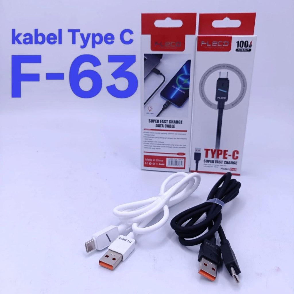 KABEL DATA FLECO F-63 MICRO | TYPE-C | KABEL USB MURAH | KABEL DATA ORIGINAL | TERLARIS