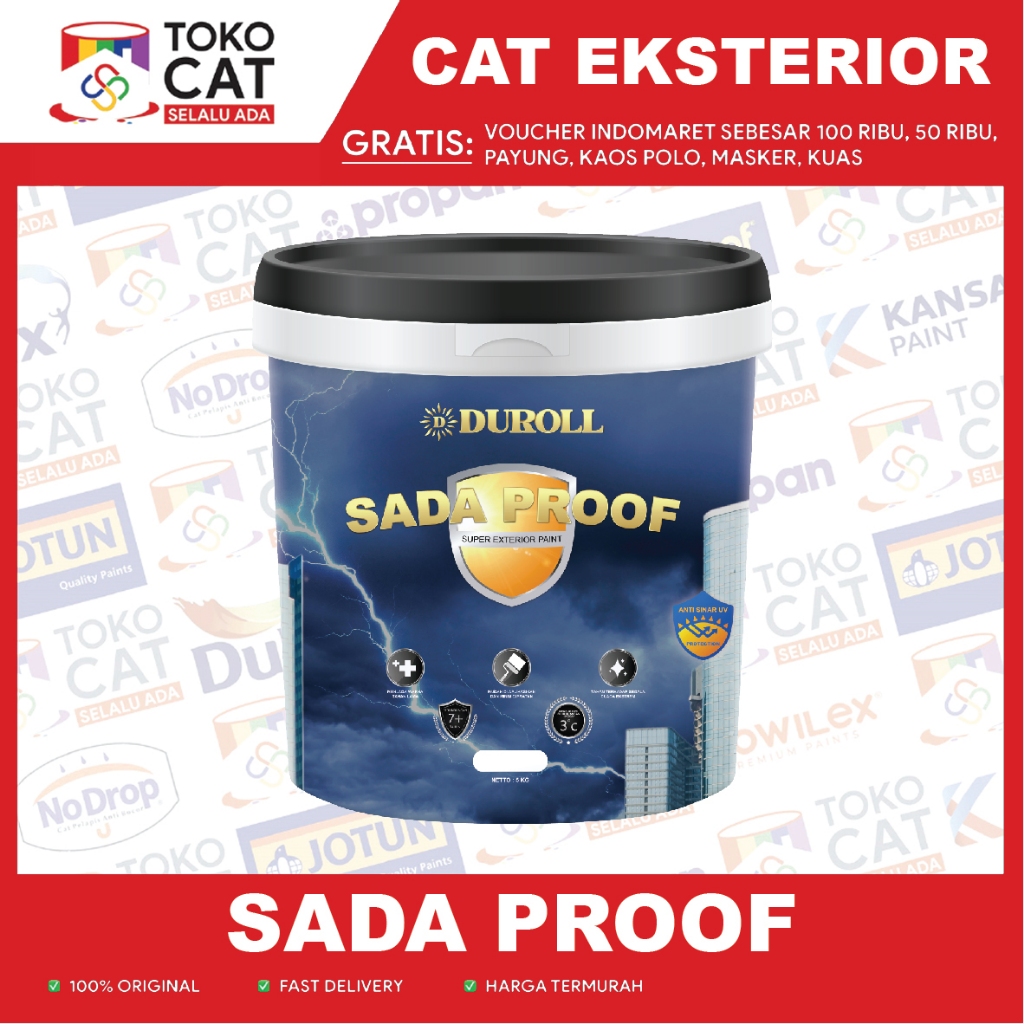 CAT EKSTERIOR/ANTI BOCOR  PREMIUM SADA PROOF SETARA AQUAPROOF PRO | 25 KG REGULER/CARGO