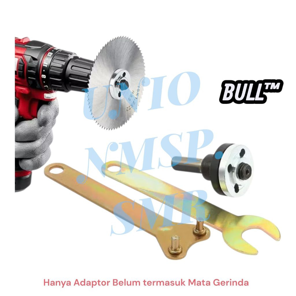BULL Adaptor Bor ke Mesin Gerinda Potong Konektor Dudukan Circular Saw Mandrel Set Penyambung Mesin 