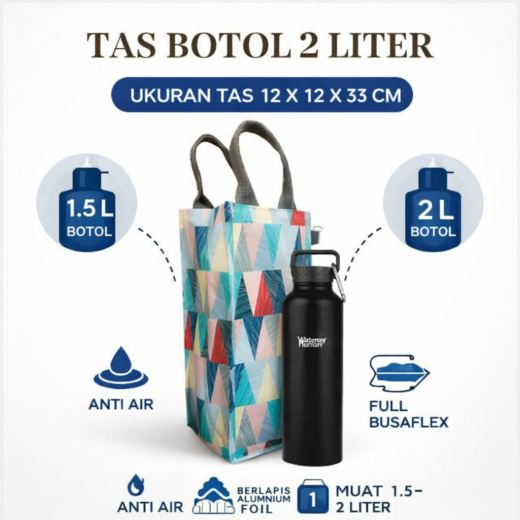 Tas Tempat Botol Air Minum 1 Liter - 2 Liter Botol Minum Tas Botol Minum 2 Liter