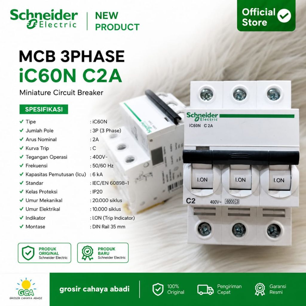 mcb schneider original 3phase 2ampere mcb 3p 2a original MCB Schneider mcb 3phase Schneider original