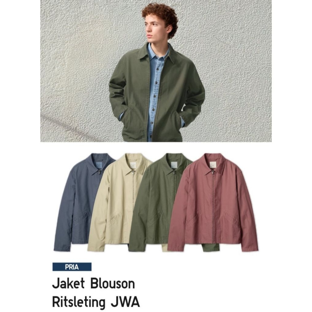 UNIQLO and JW Anderson Jaket Blouson Ritsleting Zip Up Jacket Original
