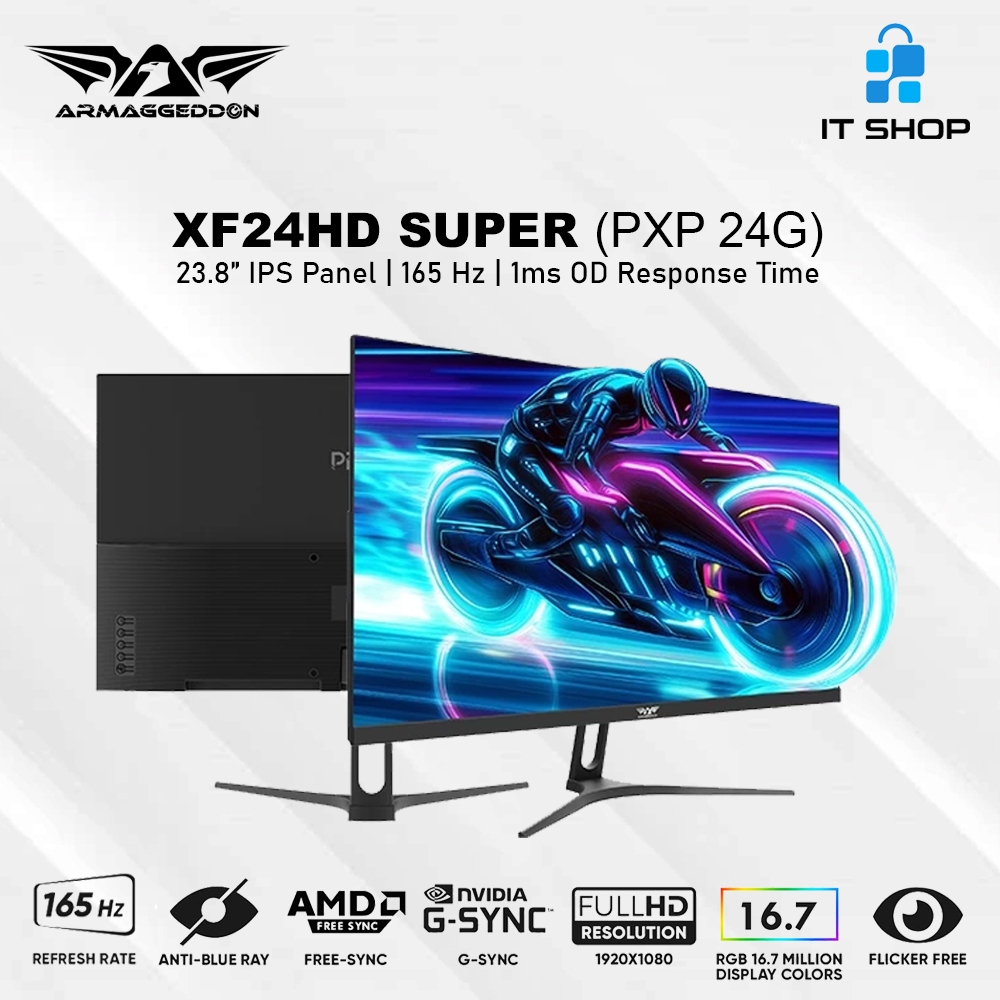 Armaggeddon XF24HD SUPER (PXP 24G) 23.8 inch IPS Panel Gaming Monitor 165Hz