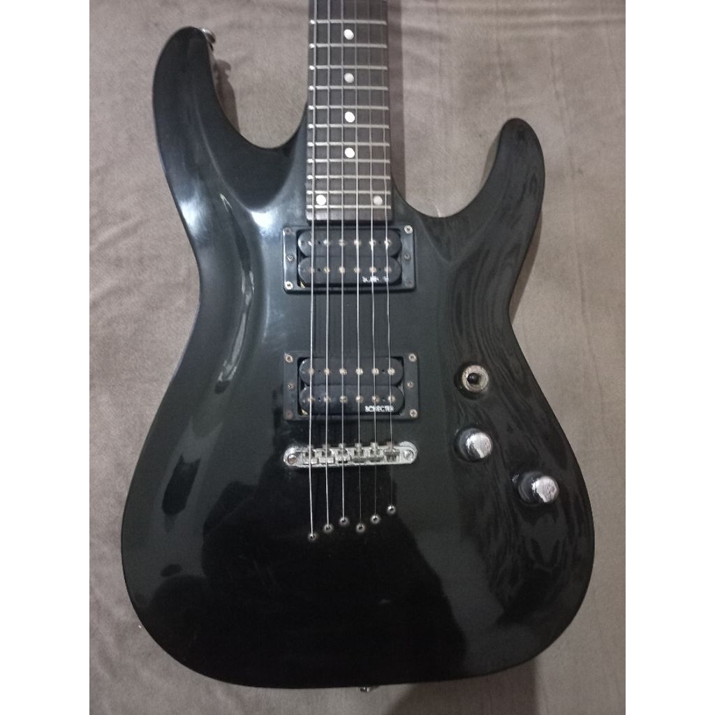 gitar merk schecter diamond series omen 6 asli original buatan Indonesia
