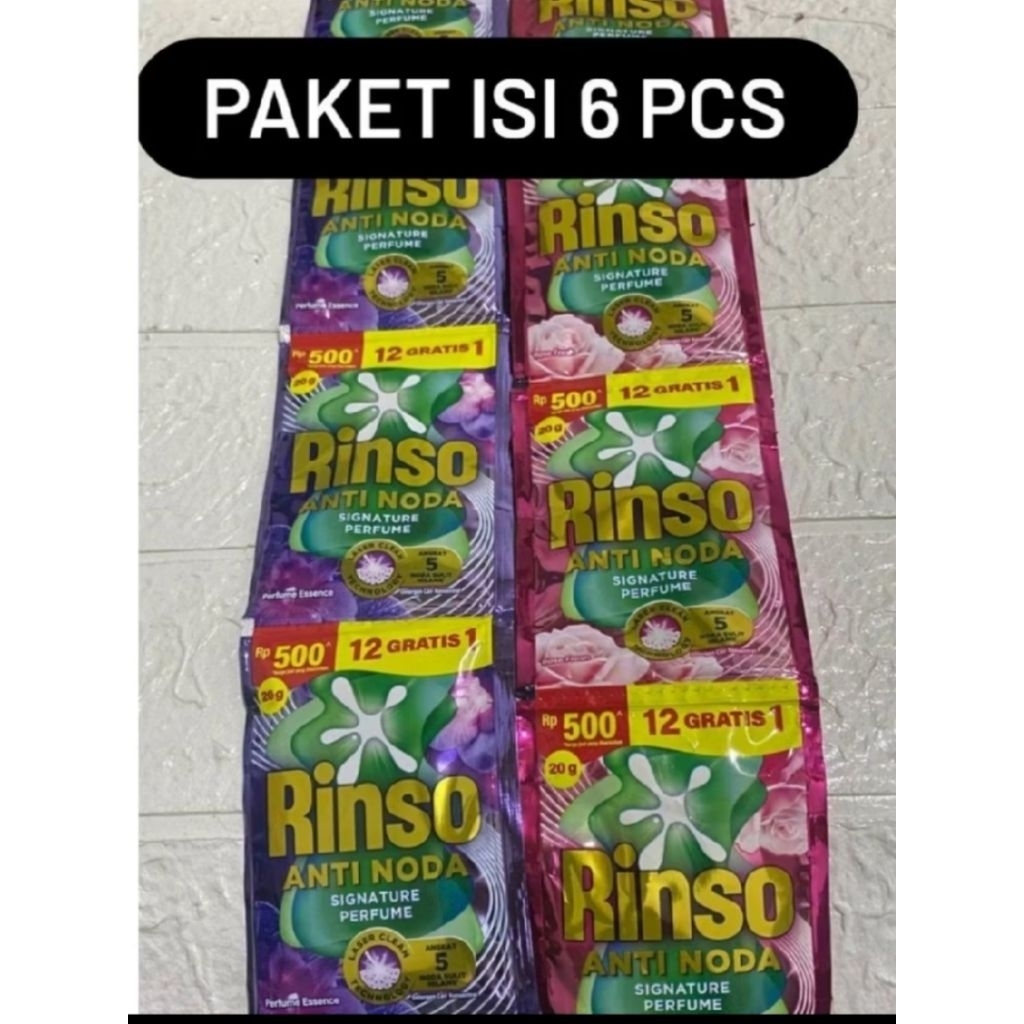 6 Sachet Rinso Cair 500an