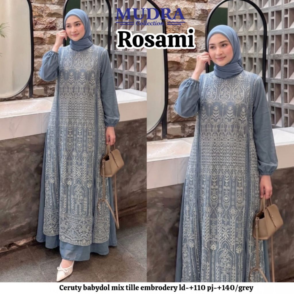 Gamis Mudra Collection / Gamis Terbaru / Gamis Wanita / Gamis Premium / Wendy / Rosami / Mudra Hijab