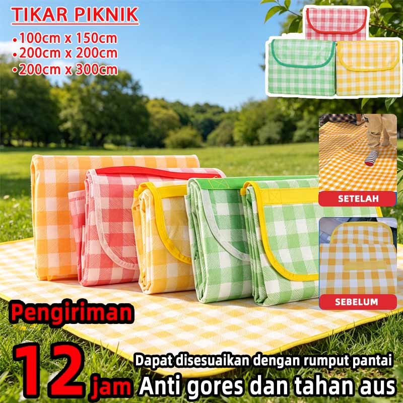 [profesional] tikar lipat piknik jumbo 300x200 anti air tikar piknik lipat anti air tiker piknik wat