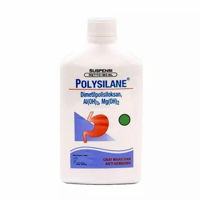 Polysilane Syrup Botol - Mengurangi Gejala Asam Lambung