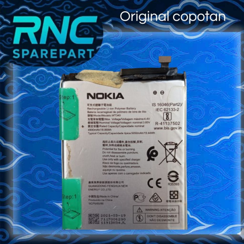 Baterai Nokia G10/G20 WT340 4900mAh second Original Copotan