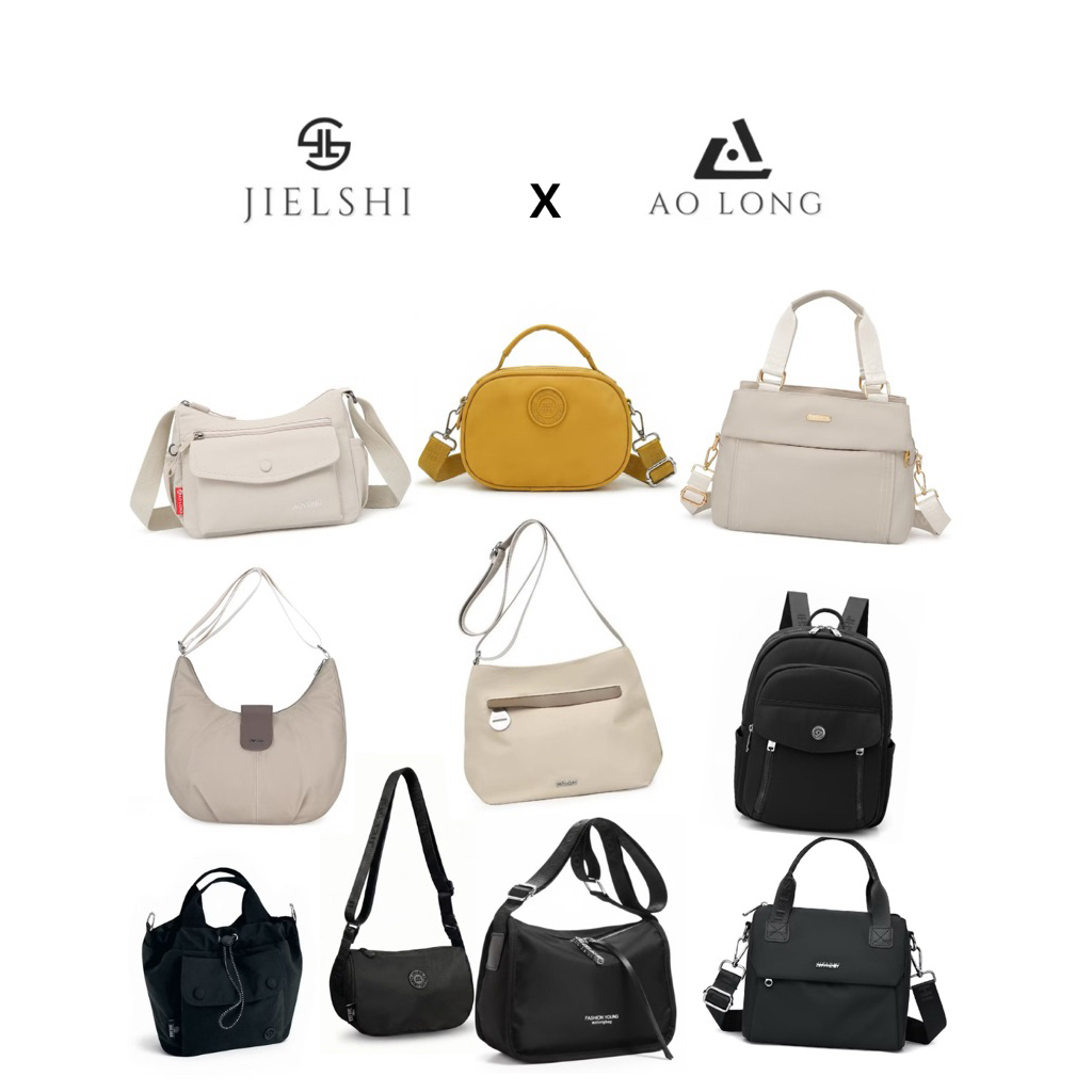 TAS JIELSHI X TAS AOLONG PREMIUM ORI CASUAL TAS SELEMPANG TAS RANSEL BISA COD