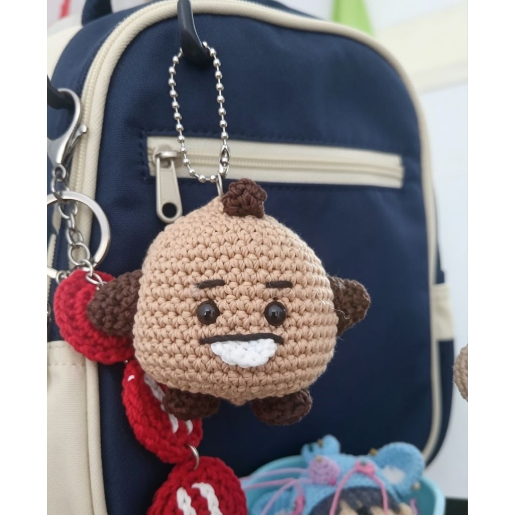 boneka rajut motif bts handmade