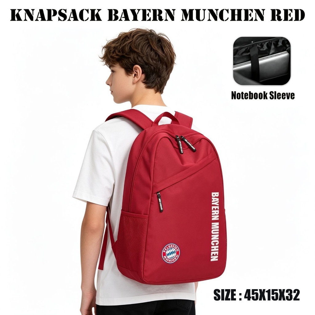 TAS ANAK BAYERN MUNCHEN - RANSEL SEKOLAH BAYERN MUNICH - BACKPACK ANAK BAYERN MUNCHEN