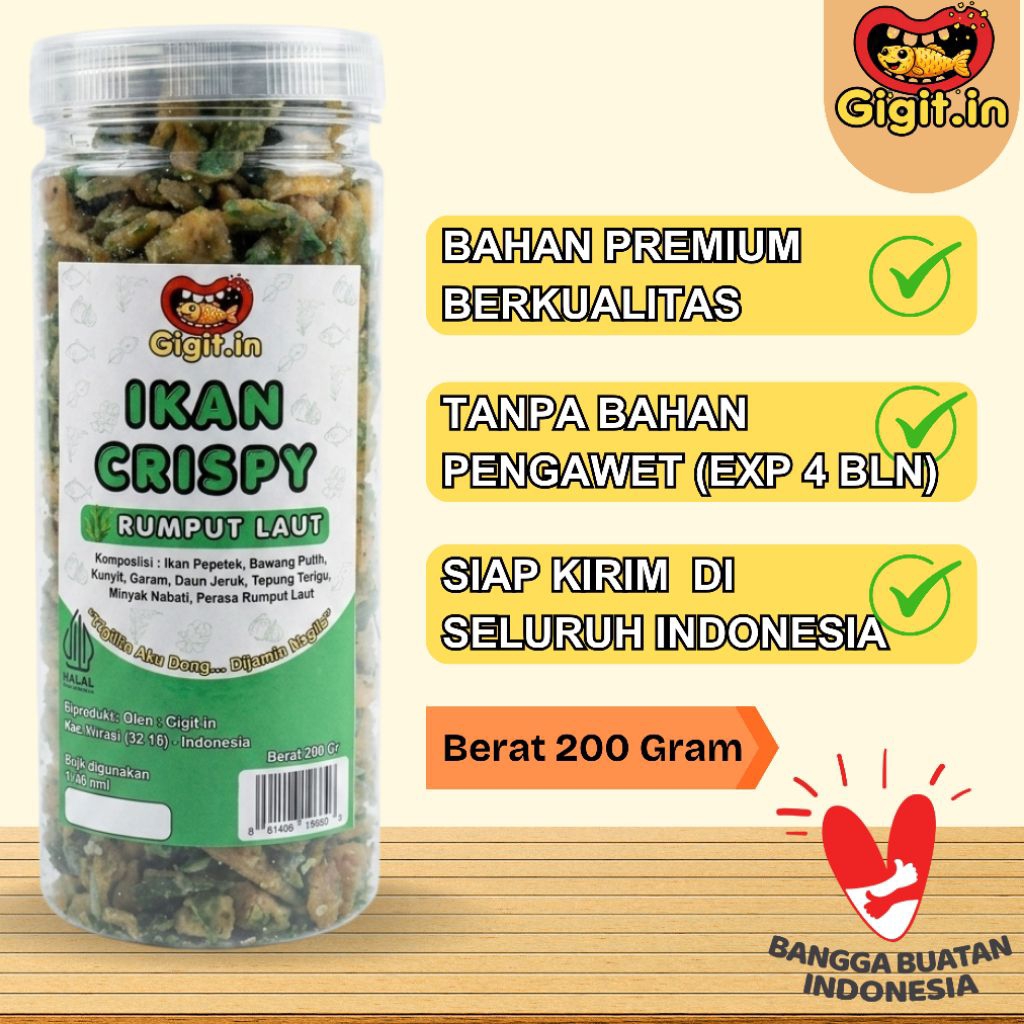 IKAN CRISPY RUMPUT LAUT/CRISPY IKAN/BABY FISH CRISPY/ WADER CRISPY/WADER LAUT CRISPY/IKAN GURIH/IKAN