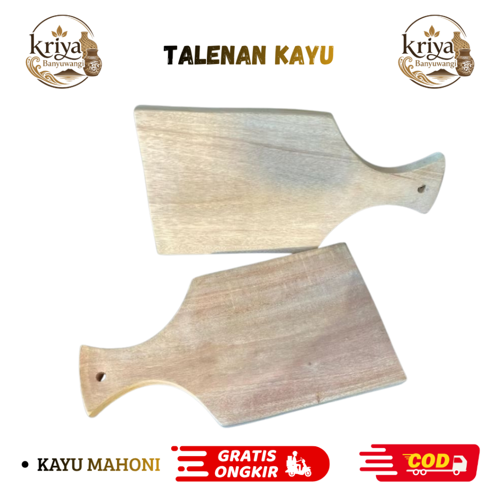Talenan Kayu Aesthetic , Talenan Kayu Mahoni , Talenan Kayu Food Grade