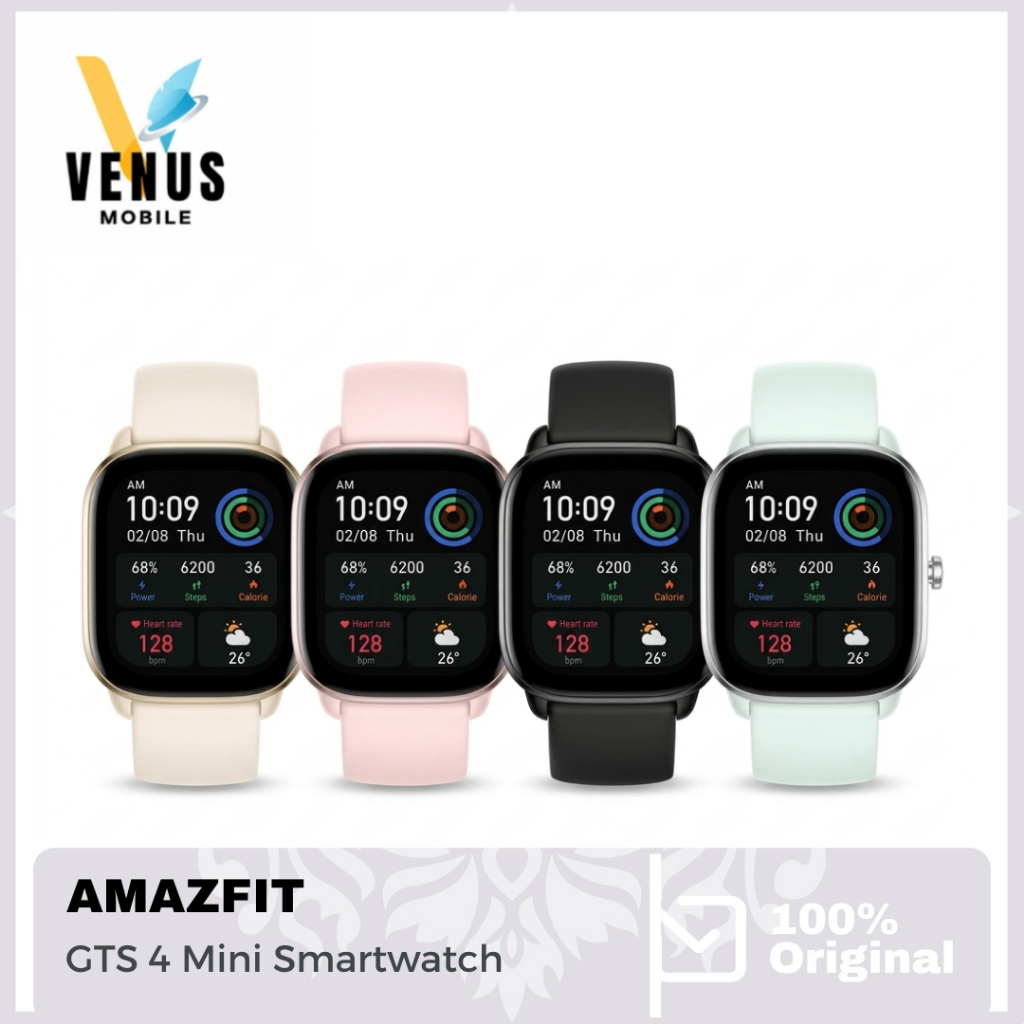 BEKAS - Amazfit GTS 4 Mini Smartwatch 1.65’’ AMOLED GPS SpO2 120+ Sports Modes - SECOND Smart watch