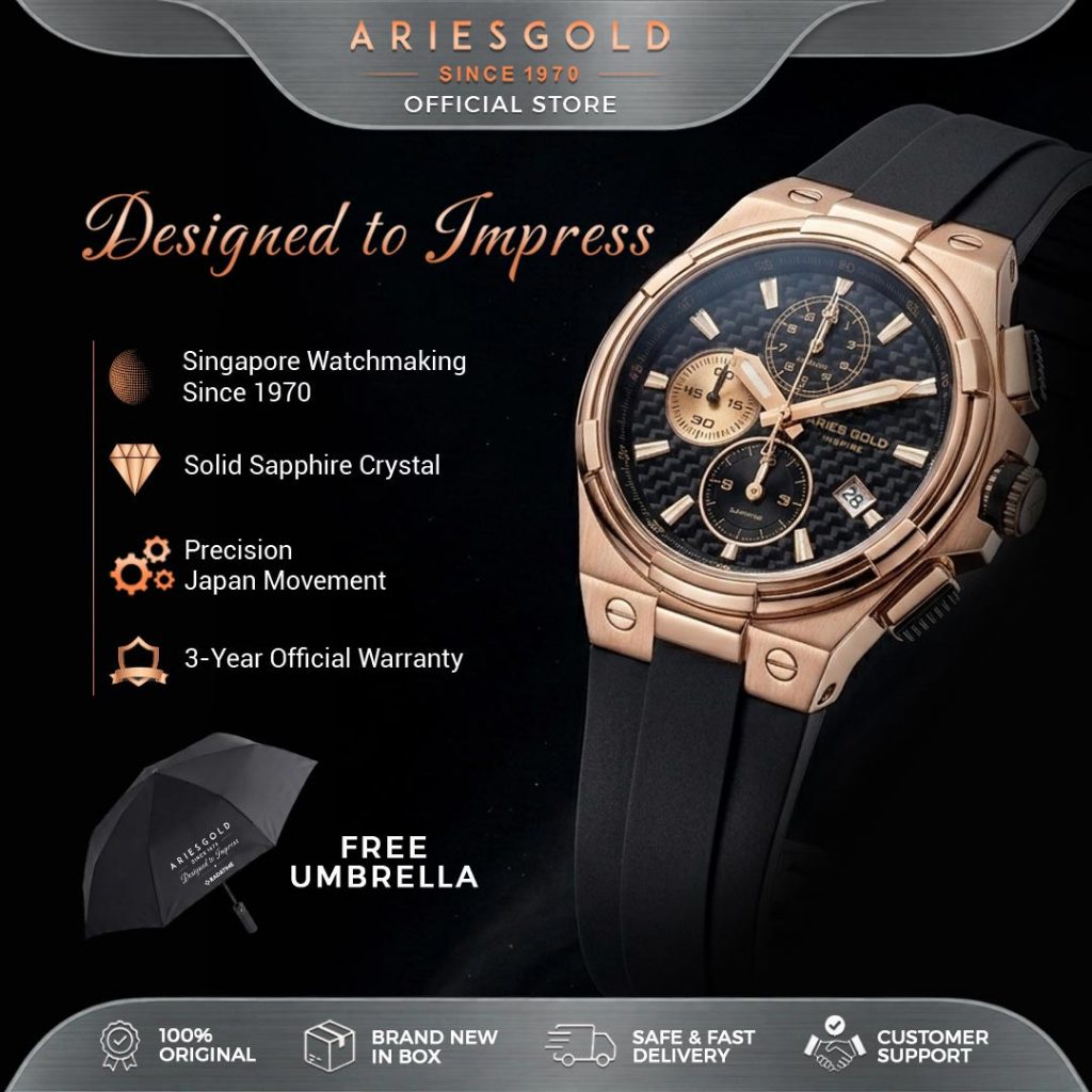 [FREE TUMBLER] Aries Gold Inspire Monarch G-7312-RG-BKRG