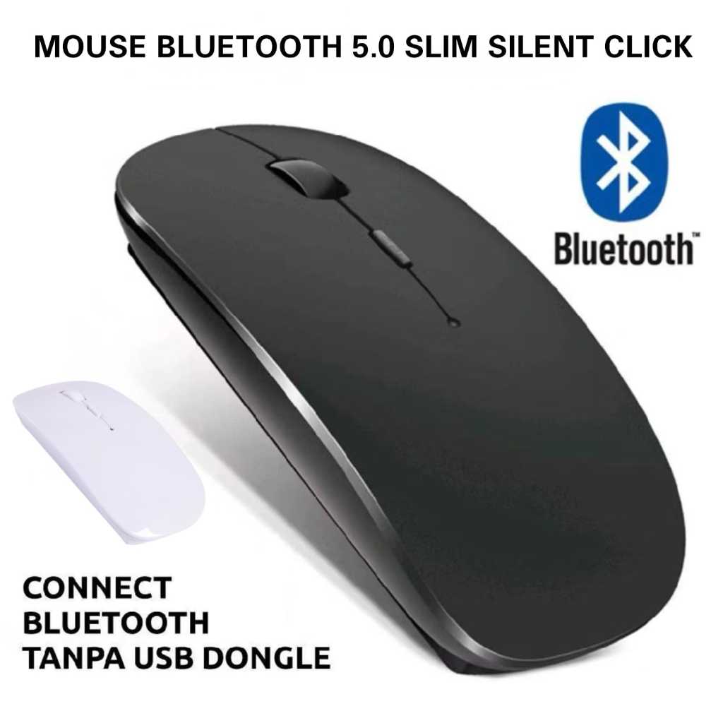 AP-02 - MOUSE BLUETOOTH SLIM TANPA USB DONGLE UNTUK LAPTOP PC ANDROID HP TABLET IPHONE IPAD MACBOOK 