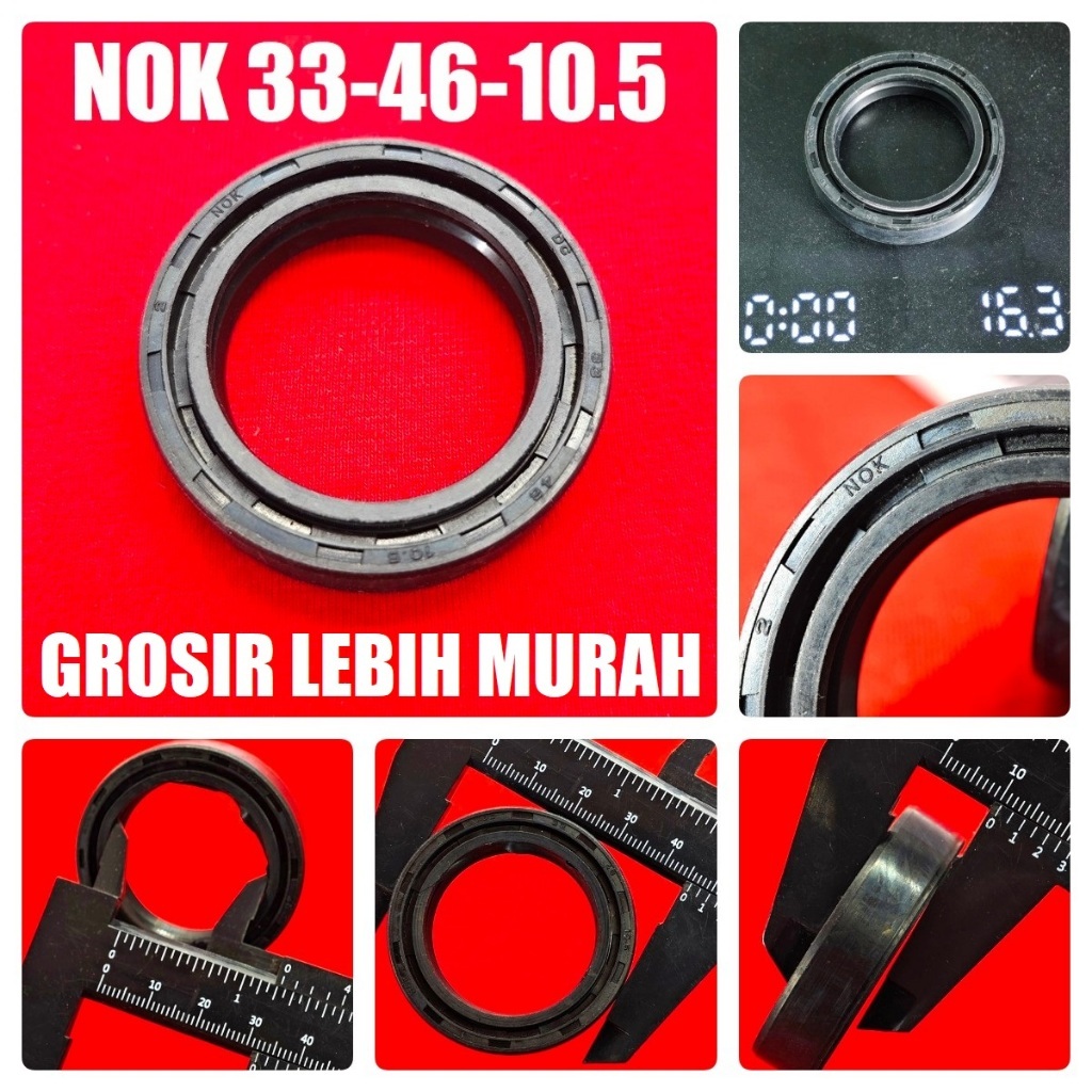 ECERAN 1 PC 33X46X10.5 SEAL SIL SKOK SHOCK SOK 33-46-10.5 depan shockbreaker honda cb mj sj cb360 cj
