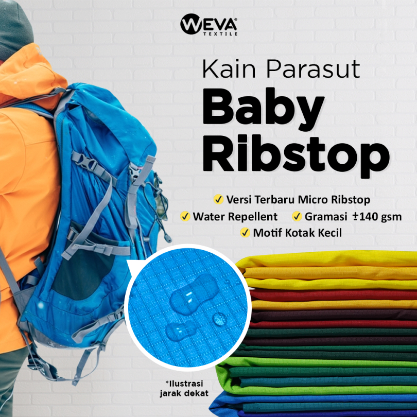 BABY RIBSTOP Bahan Kain Micro Ribstop Kain Jaket Parasut Murah