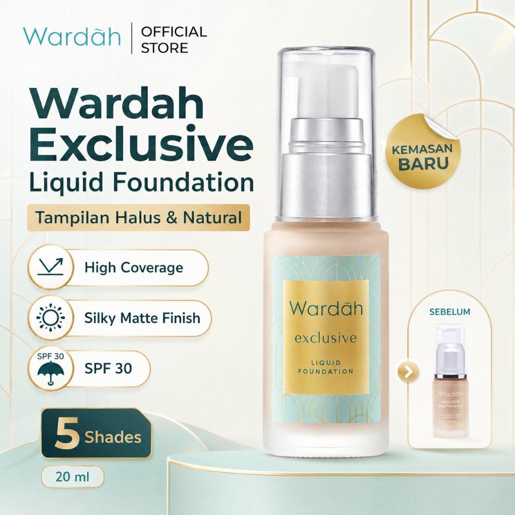 Wardah Original Wardah EXCLUSIVE Liquid Foundation 20ml Wardah Original