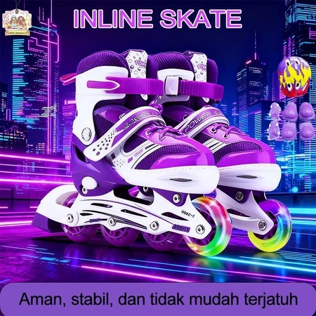 Sepatu Roda Mode Berubah Roda LED Nyala Bisa Diubah Ukuran/Sepatu roda terbaru