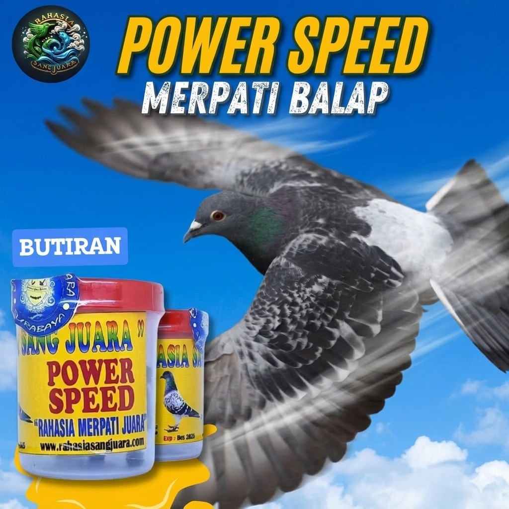 Jamu Burung Merpati Balap Power Speed Isi 50 Butir