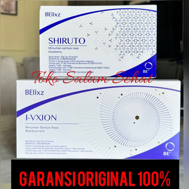 PAKET IVXION + SHIRUTO BElixz - ORIGINAL ASLI Suplemen Vitamin Mata I-VXION MERAWAT KESEHATAN MATA M
