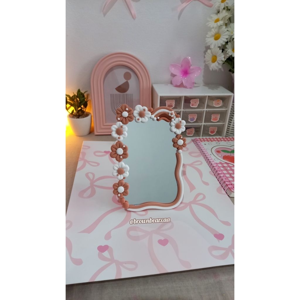Cermin Aesthetic Clay | Mirror | Clay Art | Clay Foam | Kaca