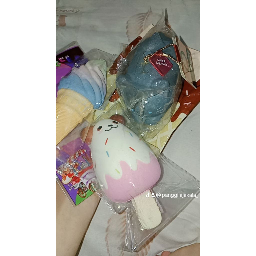 take all 3 squishy licensed punimaru, sanqielan, cafe sakura
