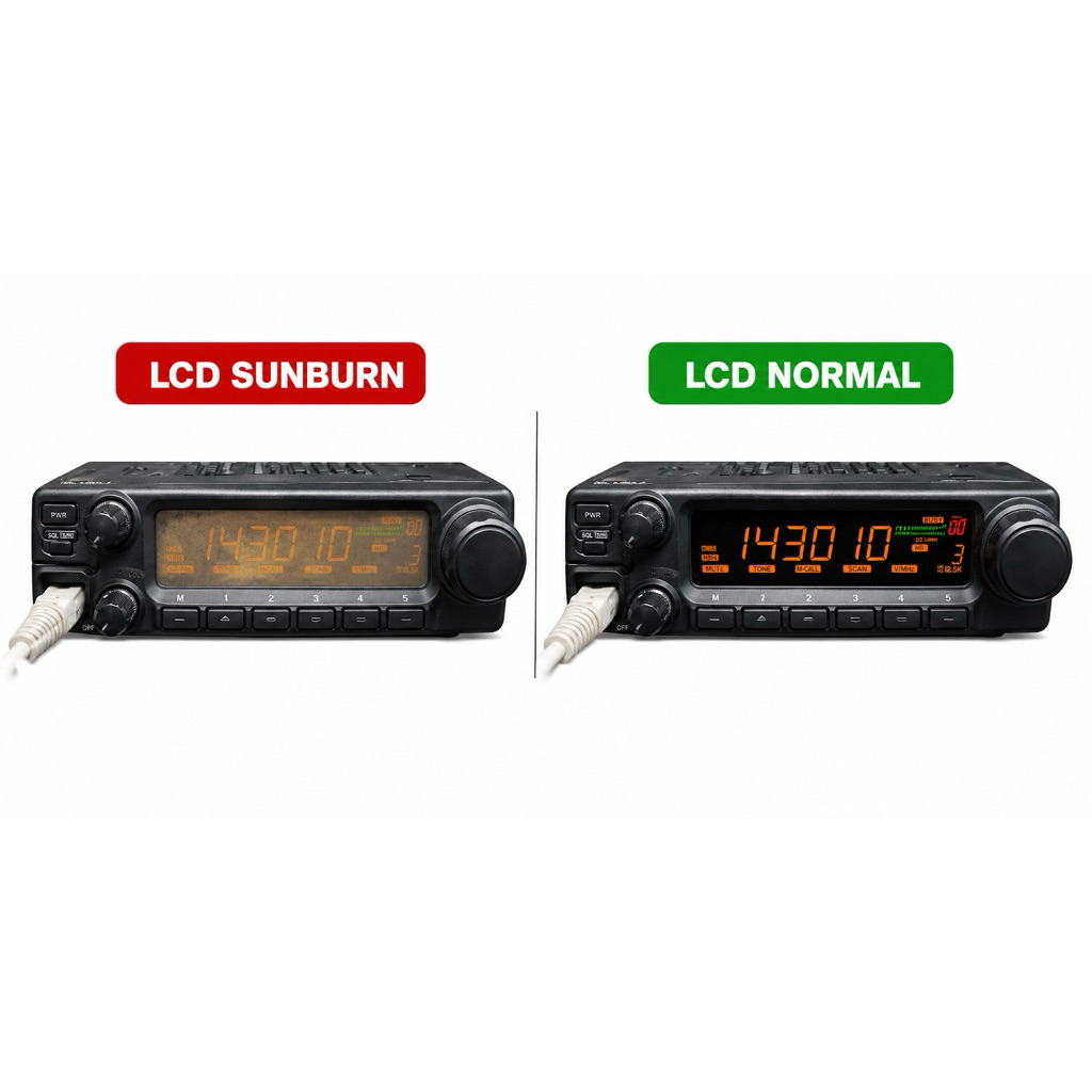 Polarizer LCD Monitor RIG ICOM [ Solusi Sunburn ]