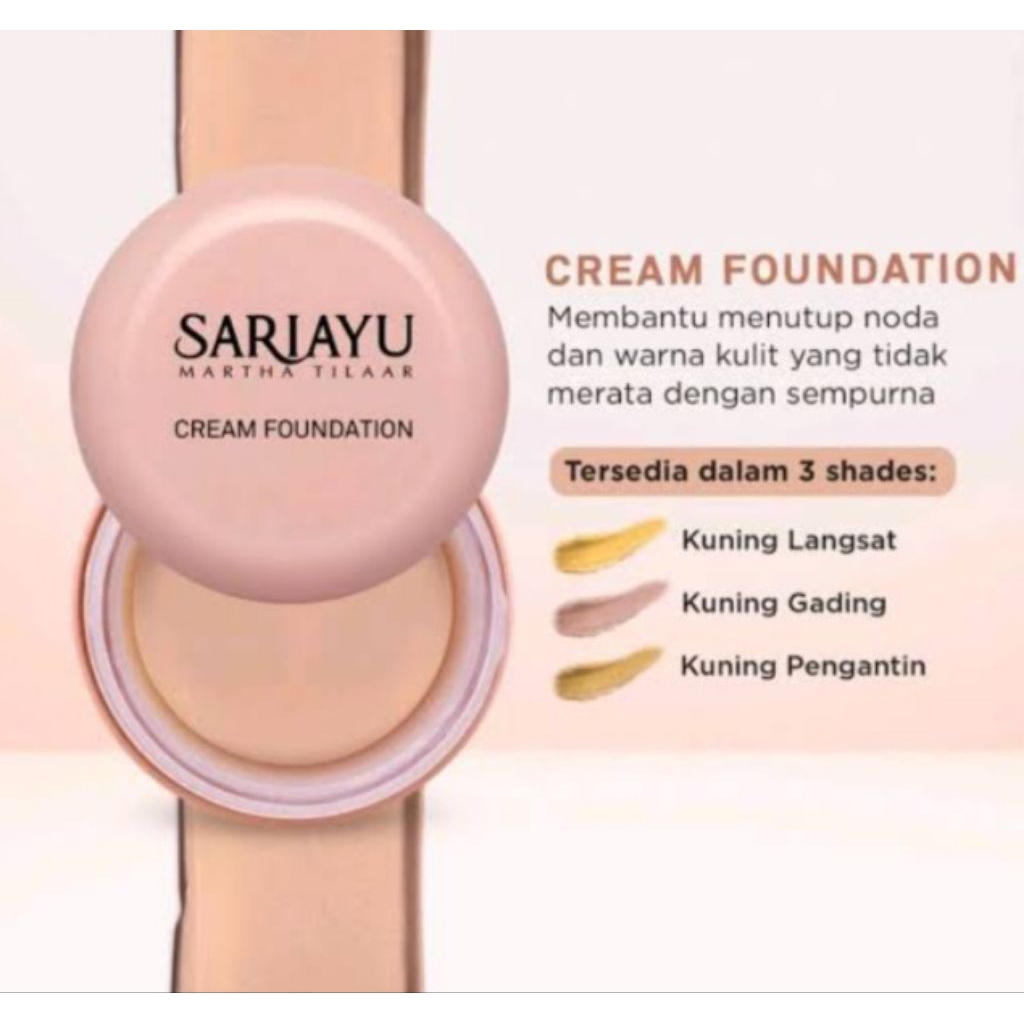 Sariayu Cream Foundation Kuning Pengantin I Kuning Pengantin I Kuning Gading