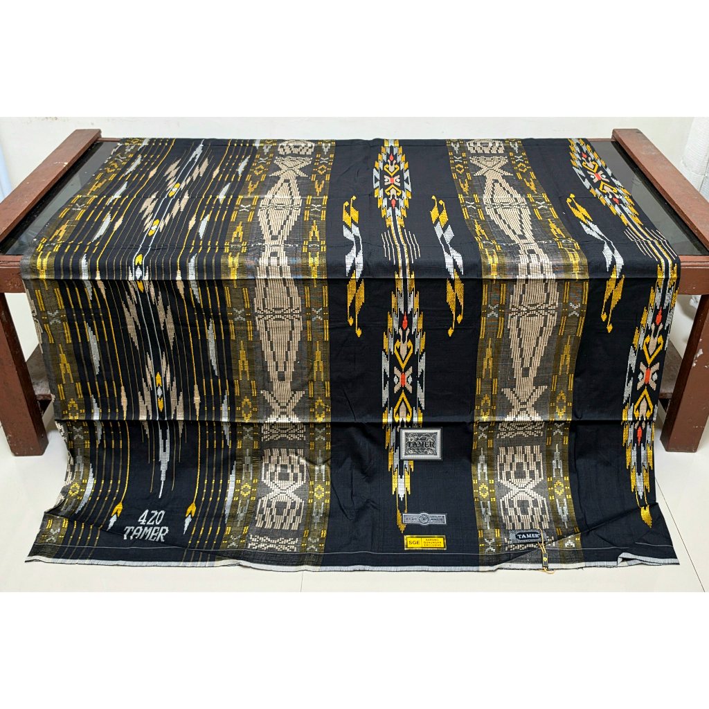 Sarung Tenun Sutra Tradisional ATBM Tamer 420 Exclusive Motif SGE MPM Full Sutra Lembut Mewah