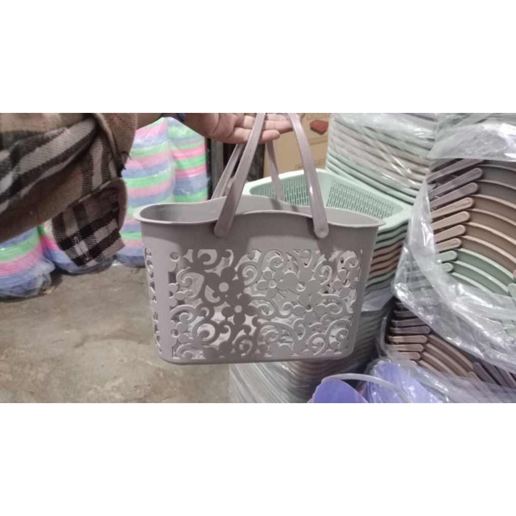 Keranjang plastik/keranjang serbaguna/keranjang ukir
