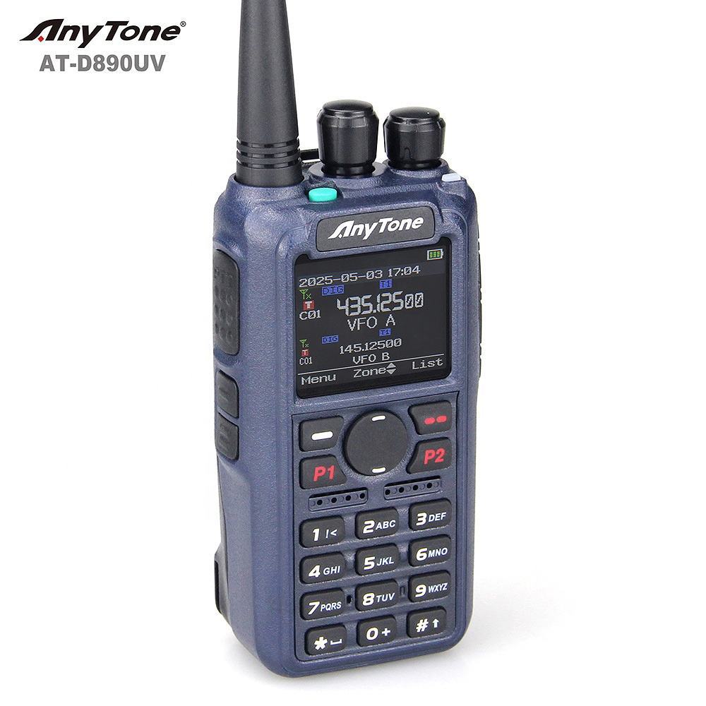 AnyTone AT-D890UV DMR Dual Mode Digital Handheld Radio VHF/UHF Air Band AM RX - Cross Band Repeater,