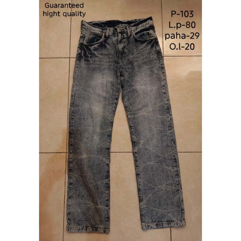 jeans fedding corak