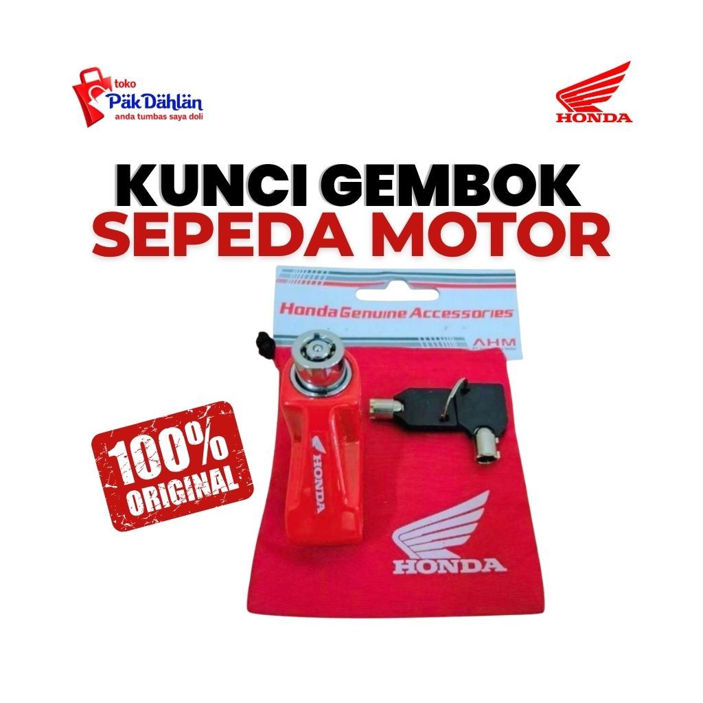 KUNCI GEMBOK SEPEDA MOTOR ORI HONDA