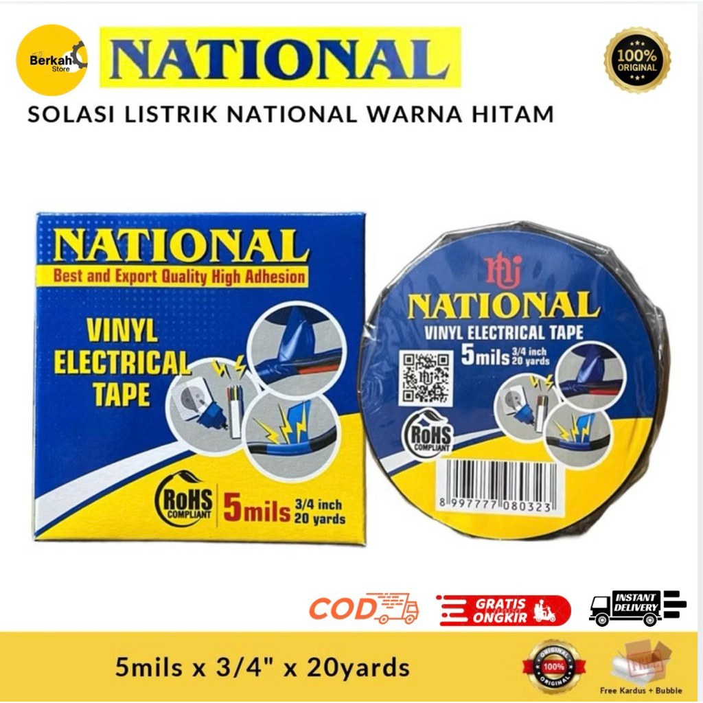 Isolasi kabel national 5mils isolasi kabel listrik national