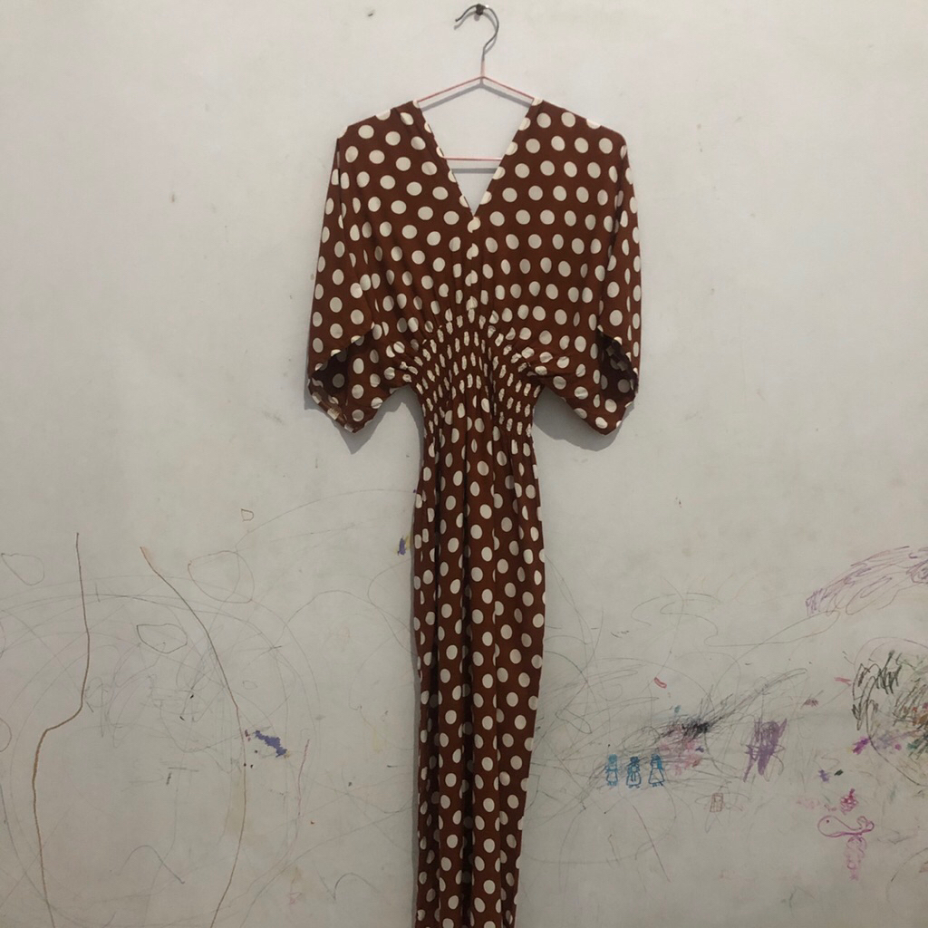 BROWN POLKADOT DRESS