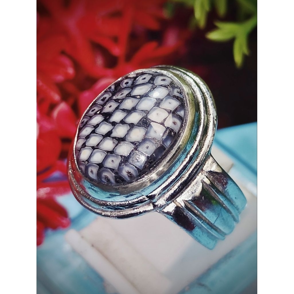 cincin batu akik jipen pamor sisik ular original madura 001