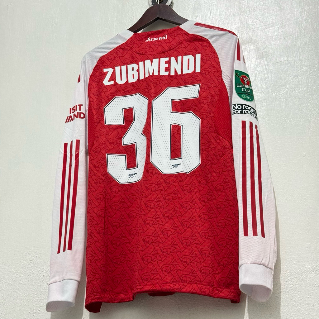 JERSEY ARSENAL HOME 2025/2026 LONGSLEEVE PLAYER ISSUE UCL VERSION - ZUBIMENDI