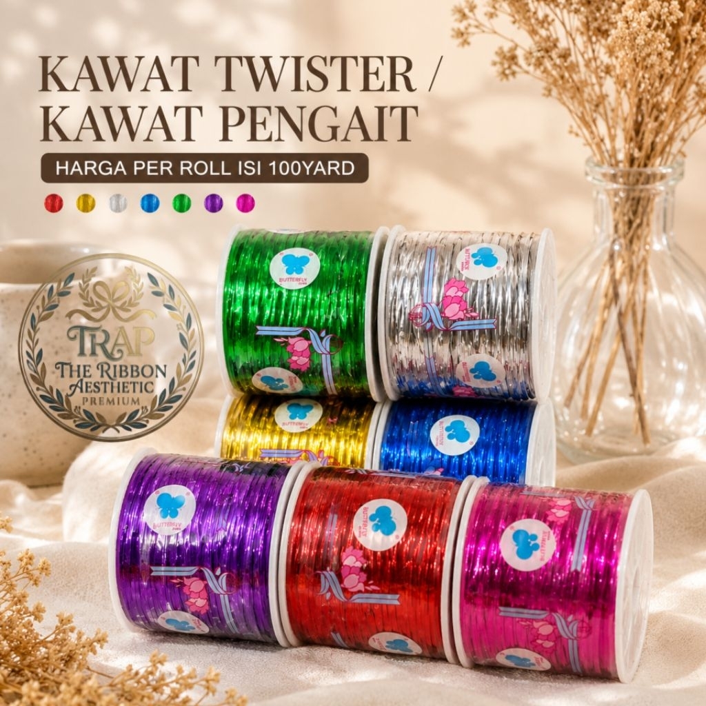 Pita Kawat Warna Warni / Kawat Tie / Kawat Twister / Kawat Tembaga / Kawat ROLL