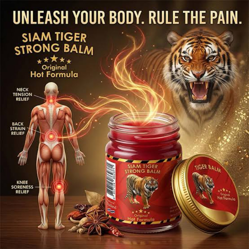 [ READY STOCK ] RED TIGER OIL & BALM/MINYAK DAN BALSAM TIGER HOT FORMULA - ORIGINAL THAILAND