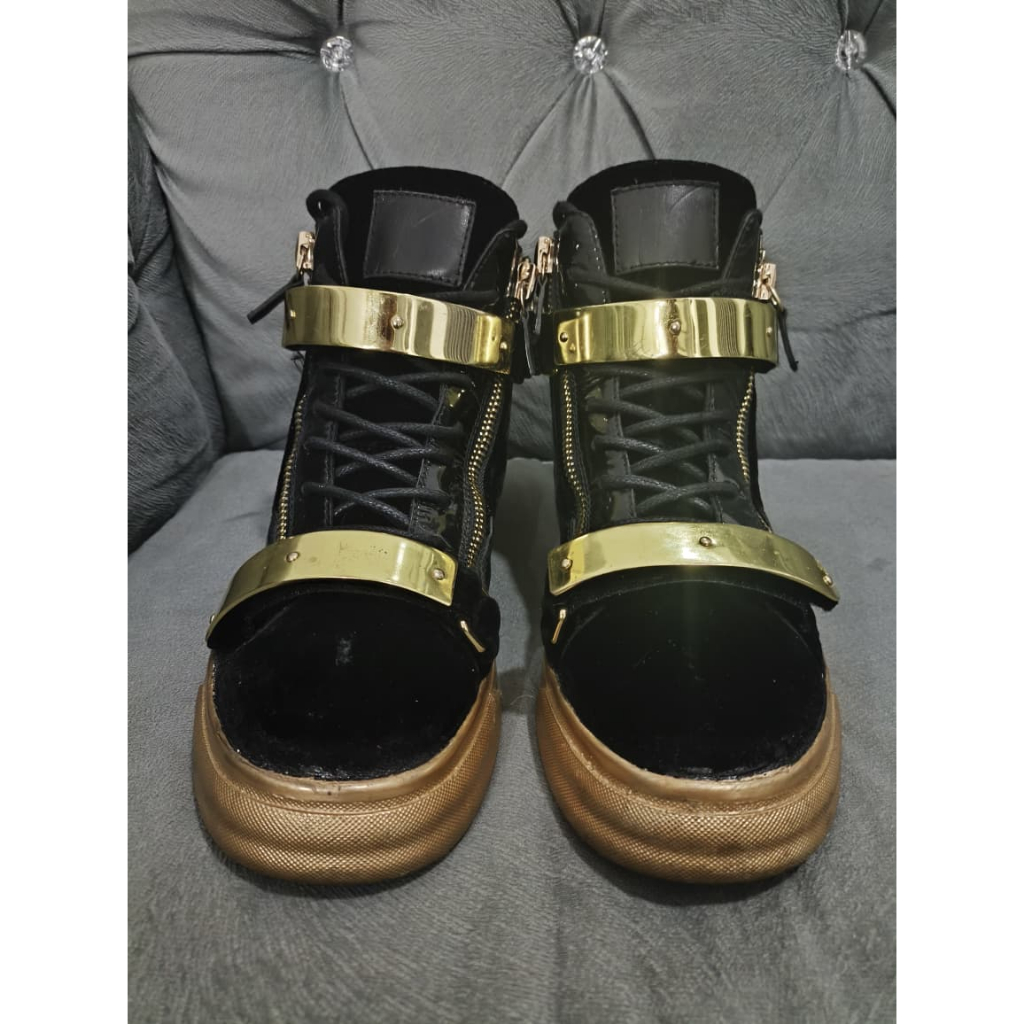Giuseppe Zanotti Coby Velvet High-Top Sneakers