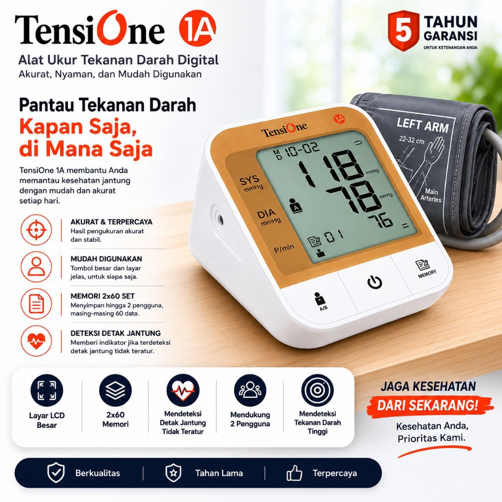 onemed tensimeter digital / Onemed Tensimeter Digital A1 + Adaptor / Onemed TensiOne dengan suara