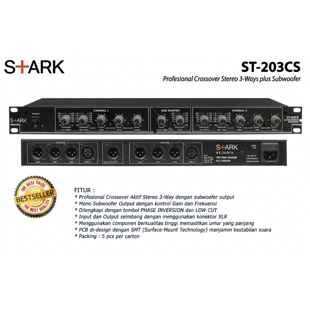 Stark ST-203CS Crossover 3 way plus subwoofer