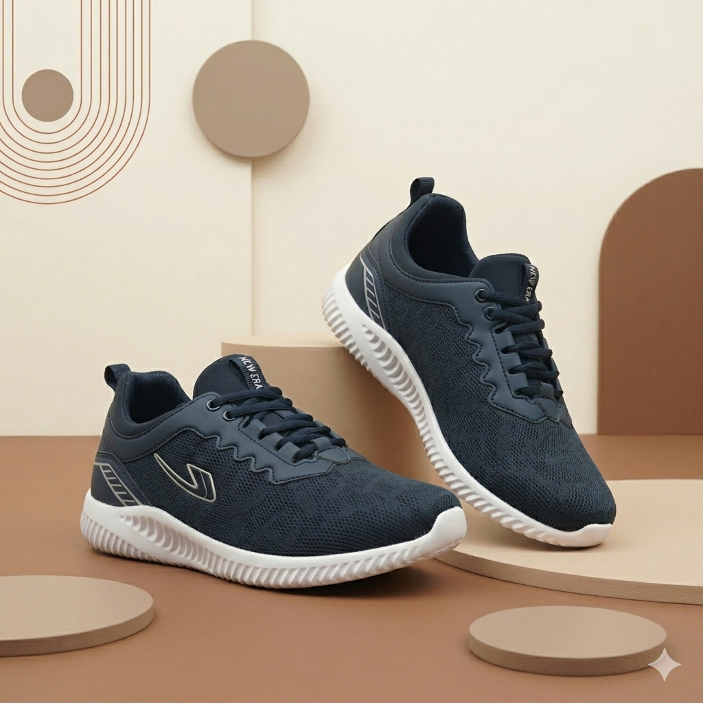 SEPATU RUNNING PRIA WANITA CEWEK COWOK SEPATU NEW ERA ORIGINAL SEPATU TALI BIRU NAVY MURAH BISA COD